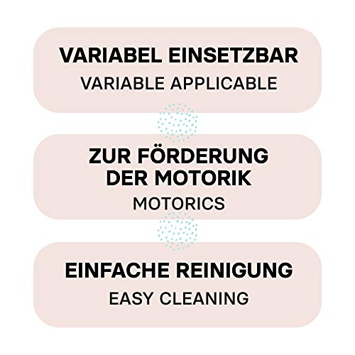 talinu Kinderwagenkette zum selber basteln, 24-Teilig perfekte Greifringe für Ihr Baby – vielseitige Anwendung: Spielbogen Anhänger, Rasselkette, Spielkette für unterwegs