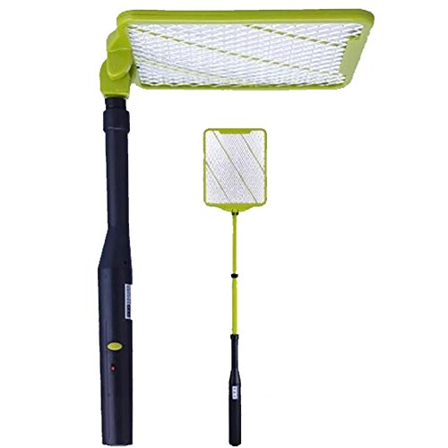 Preisvergleich Produktbild Li-Cakus Fliegenklatsche Elektrisch Mückenklatsche Insekten Mörder Faltbare und ausziehbare Mückenschläger Insektenvernichter Fliegenfänger Fliege Zapper für Mücken Fliegen Moskito (L)