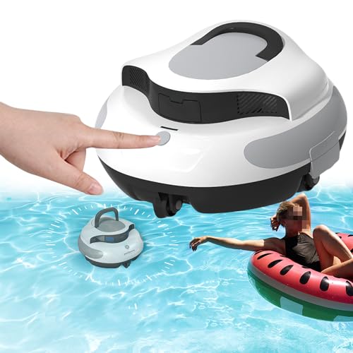 Limpiafondos robótico automático para piscinas, robot aspirador para piscinas, dura 100 minutos, área máxima de limpieza 92㎡, profundidad máxima de inmersión 3 m, estacionamiento automático