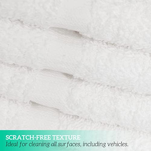 Image of GREEN LIFESTYLE Bulk Washcloths 12x12 60 Pack - Face Towel, Wash Clothes for Body and Face - 100% Pure Cotton Wash Cloths for Your Body (White)