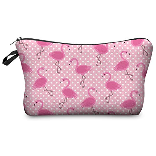 Jom Tokoy Makeup Bag for Purse Pink Flamingo Cosmetic Bag Gifts (Flamingo)