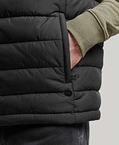 Superdry Studios Fuji Gilet Doudoune, Noir, XL Homme