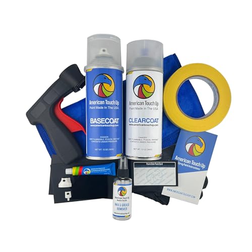 American Touch Up Paint Compatible with BMW | 118 Dunkelblau II Metallic | Spray Paint - Basecoat/Clearcoat KIT