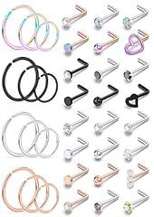 22G nose rings l shaped 36Pcs