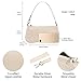 JW PEI 90s Shoulder Bag for Women Vegan Leather Crocodile Purse Trendy Clutch Handbag (Beige)