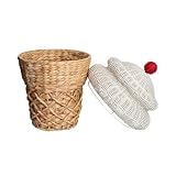 RGI Home Decorative Storage Bin, Ice Cream Cone Shaped Storage Basket, Made of Durable Woven Water Hyacinth, Great for Nursery, Bedroom, Playroom