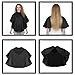 2 PCS Makeup Cape Waterproof Hair Dye Cape Water-Resistant Styling Shampoo Capes Beauty Salon Shorty Smock for Hairdresser Artist Clients Beautician Lightweight Comb-Out Beard 31.4”*27.5” (Black)