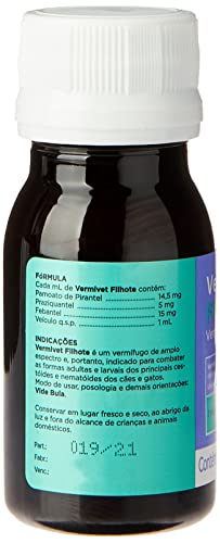 Vermífugo Biovet Vermivet para Cães Filhotes - 20ml