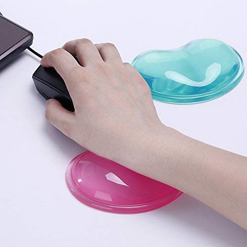 Letgoshop Silicone Gel Wrist Rest Cushion Heart-Shaped Translucence Ergonomic Mouse Pad Cool Hand Pillow Effectively Reduce Wrist Fatigue Pain, Purple #TOP2