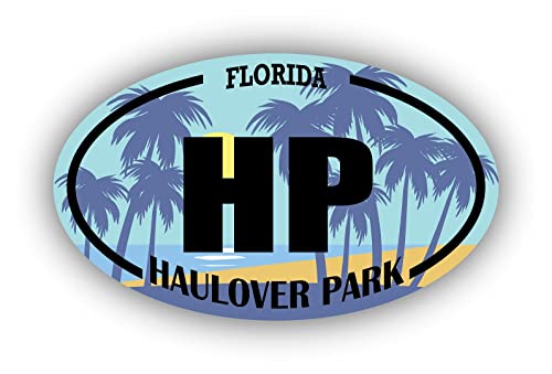 HP Haulover Park Florida | Beach Landmark Stickers | Ocean, Sea, Lake, Sand, Surfing, Paddleboarding | Perfect for Cars, Windows, laptops, flasks, Water Bottles, Luggage