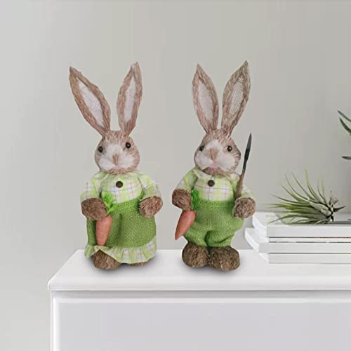 MERIGLARE Linda Estatueta de Palha Coelhinho Da Páscoa Coelhinho Da Páscoa Presente para Decoração d