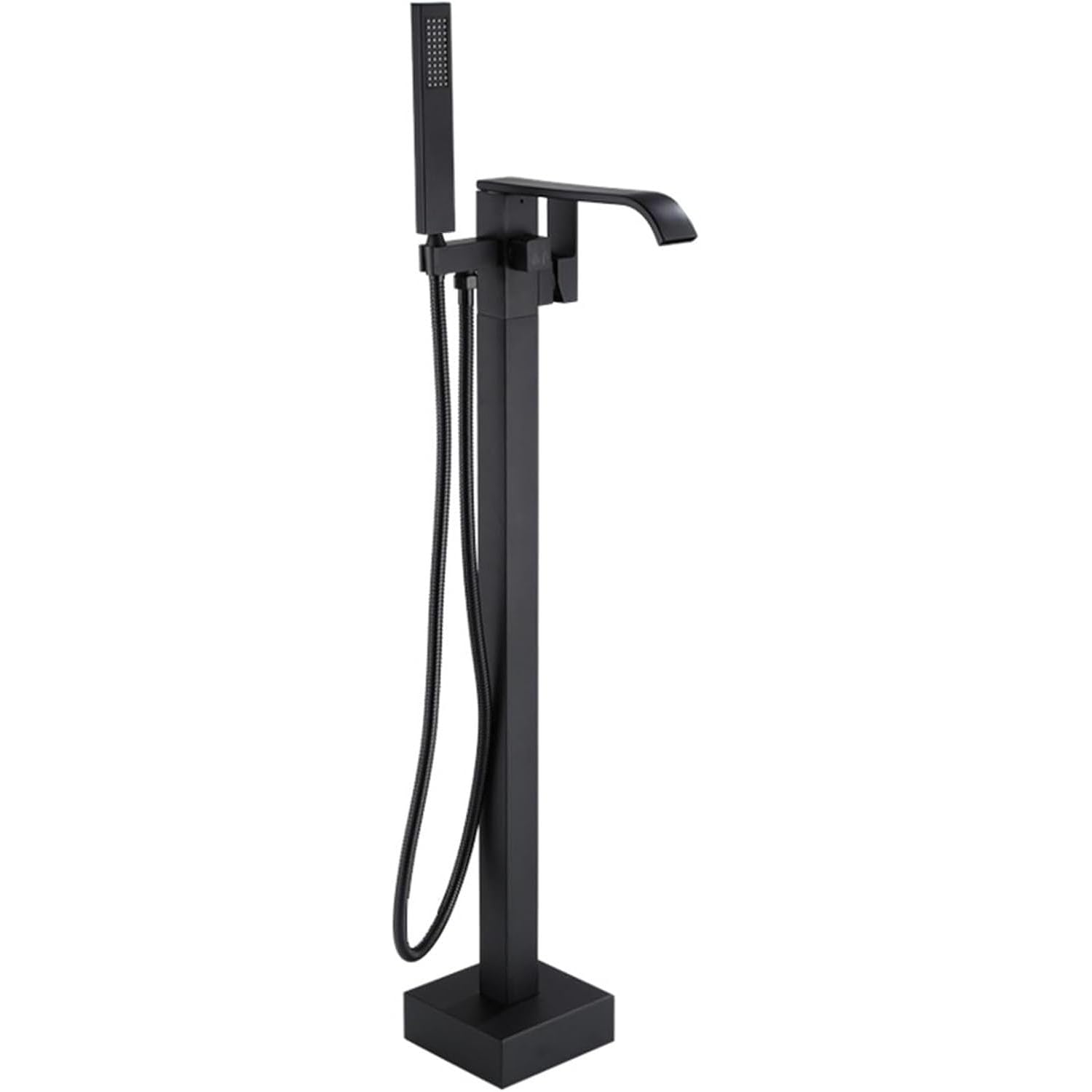 KUNYOS Bathtub Faucet Waterfall Freestanding Bathtub Faucet 360° Rotatable Floor Faucet Tub Faucet Waterfall Single Lever Faucet Shower