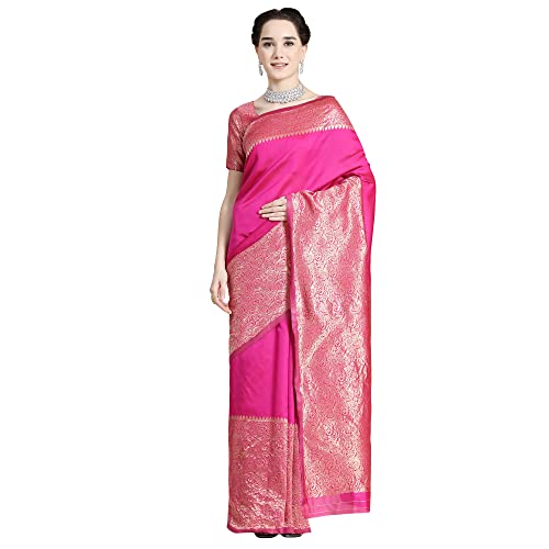 Image of Avantika Fashion Women's Classy Kanjivaram Soft Lichi Silk Banarasi Saree With Blouse Piece