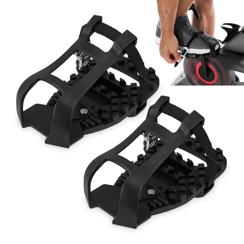 Toe Cages for Peloton Bike & Bike Pedals, Compatible with Regular Sneakers, No More Pedal Changes, Ride with Regular Running Shoes or Look Delta Cleats