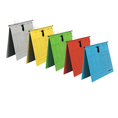 Original Falken 25er Pack Hängehefter UniReg. Made in Germany. Kaufmännische Heftung, aus Recycling-Karton für DIN A4 rot Blauer Engel ideal für die lose Blatt-Ablage im Büro und der Behörde