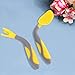 Kisangel 1set Boy Girl Training Tableware of Boy Girl Eating Practice Utensils Learning Fork Spoon for Boy Girl Non- Handle