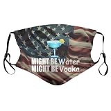Might Be Water Might Be Vodka Face Mask Adult Reusable Dust Masks Outdoor Black