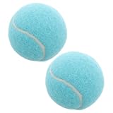 Toyvian 2piezas Pelotas De Tenis Azules De Alta Elasticidad para Entrenamiento y Recreativos Paquete De Resistentes y Duraderas para Clases Jóvenes y Uso Pista Interior y Exterior