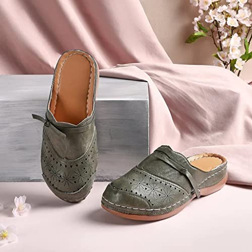 Cydmoty Knotted Cutout Vintage shoes, Women's Flats with Knot Front Cute Ballet Flats for Women Casual Dressy Shoes3