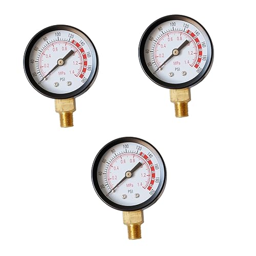 Manomètre NPT PSI SOLUSTRE lot de 3 jauges de pression boîtier métal