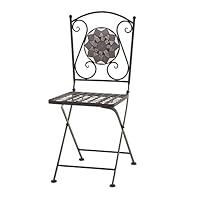 Siena Garden Como Klappsessel, matt-schwarz/dunkelgrau