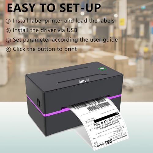 LENVII LV-390 USB Thermal Printer 4"x6" Shipping Label Printer | Thermal Label Stickers Printer for Printer Barcode Express Delivery Label |... - Image 3