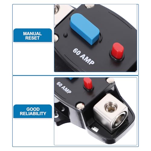 Disjoncteur manuel 60A protection circuit électrique 12V pour camping-car