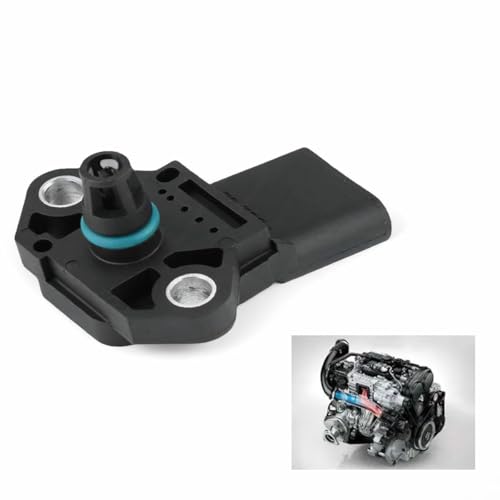 Booster Pressure Sensor MAP 1pcs, Manifold Absolute Pressure Sensor,Car Engine Sensors,for Au-di VW Seat,Turbo Boost Black