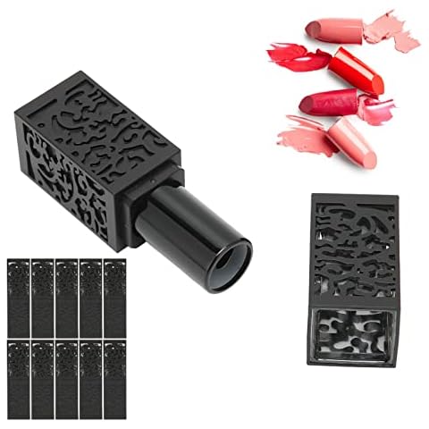 10 Tubos de Lápiz Labial Vacíos con Soporte de Maquillaje Cover