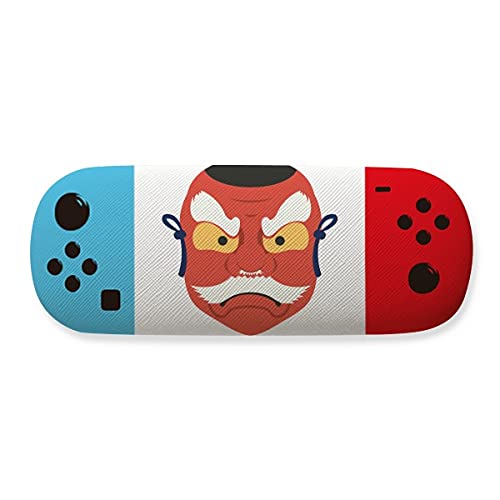 Étui de rangement pour lunettes masque de démon japonais hannya en cuir portable