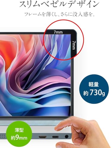 【セット買い】 WINTEN モバイルモニター 15.6インチ（1920*1080 フルHD）＋ワイヤレスHDMI ディスプレイアダプタ（日本技適認証取得） セット ディスプレイ 外付けモニター 軽量 薄型 ノングレア（非光沢） IPSパネル カバー付 スピーカー内蔵 WTMWSET-156H2-BS 6347