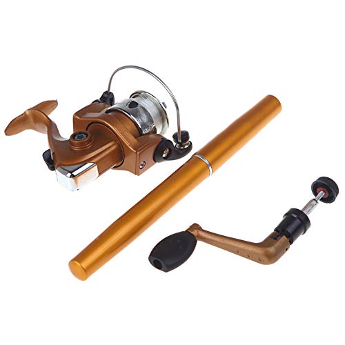 Caneta, Andoer Conjunto de carretel giratório para vara de pesca com canetas e carretéis de liga de