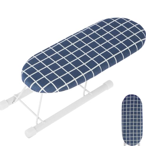 Kandishiex Mini Foldable Ironing Board for Delicate Details Ironing, 10x3inch Small Tabletop Ironing Board for Home Travel Use, Space Saving Foldable Iron Board for Sewing Craft Room
