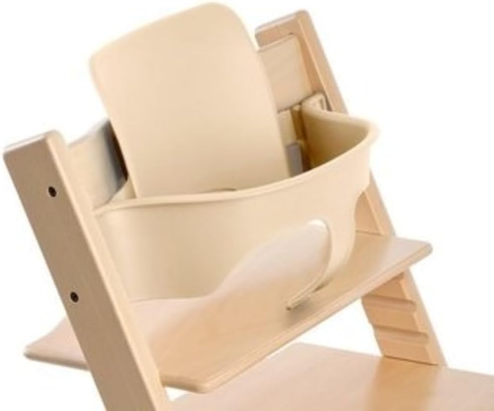 Tripp Trapp Newborn Set V2, Convert Tripp Trapp Chair Into Infant Seat for Newborns Up to 9 kg, Cosy, Safe & Simple to Use, Back Support, Extended Gliders, Removable Seat, 6-36 Months (Natural)