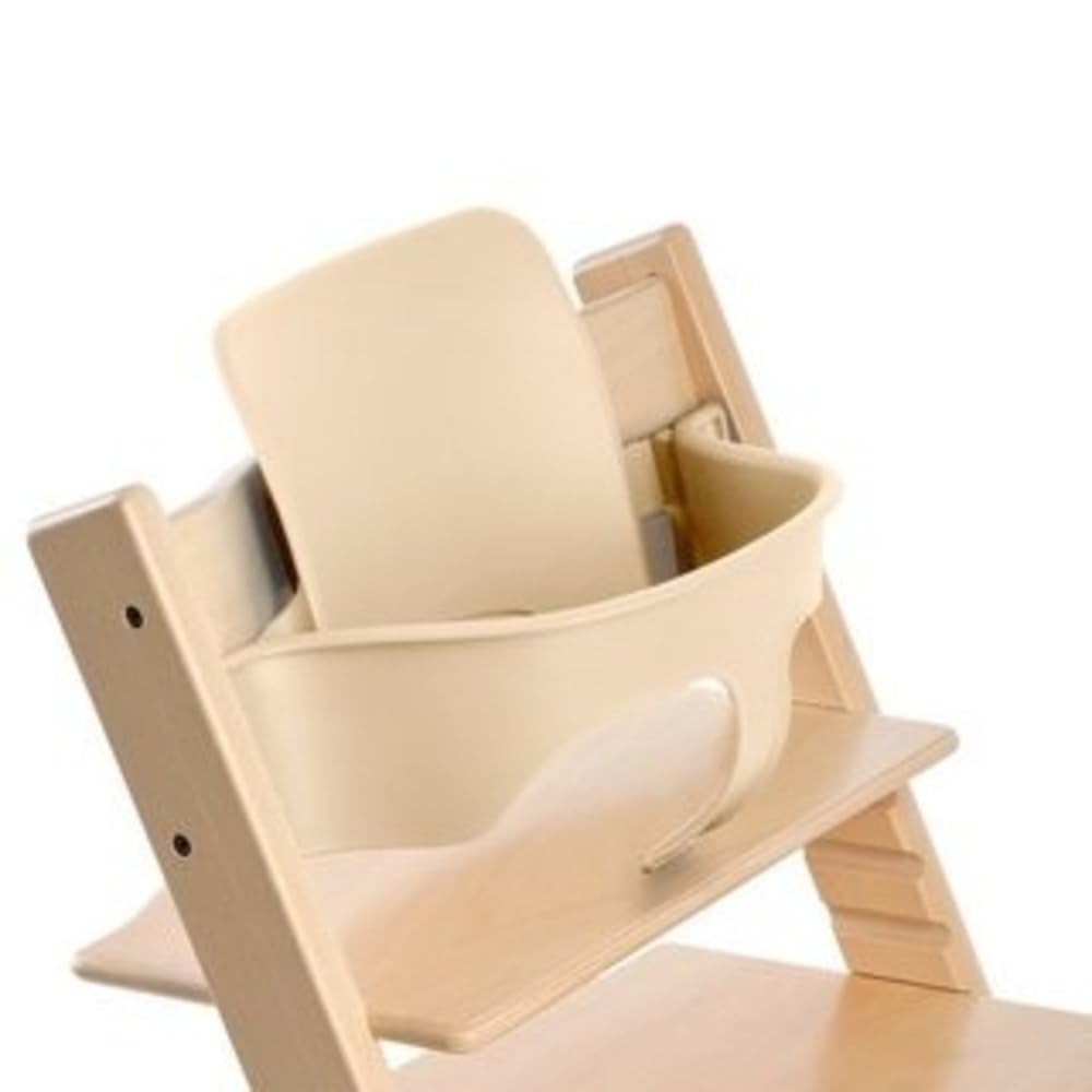 Tripp Trapp Newborn Set V2, Convert Tripp Trapp Chair Into Infant Seat for Newborns Up to 9 kg, Cosy, Safe & Simple to Use, Back Support, Extended Gliders, Removable Seat, 6-36 Months (Natural)