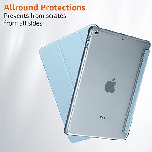 Image of amazon basics Smart Trifold Hard Matte Back Flip Stand Case Cover for Apple iPad 10.2 Cover iPad 9th Generation Cover 2021 8th Gen 2020 7th Gen 2019 Generation Case [Auto Sleep /Wake Case] - Sky Blue