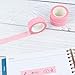 NatSumeBasics 3 Pink Washi Tapes Plain Decorative Masking Tape,32 Feet Self-Adhesive Tapes for Packaging Decor Journals Scrapbooks Planners DIY Crafts Gift (Pink)