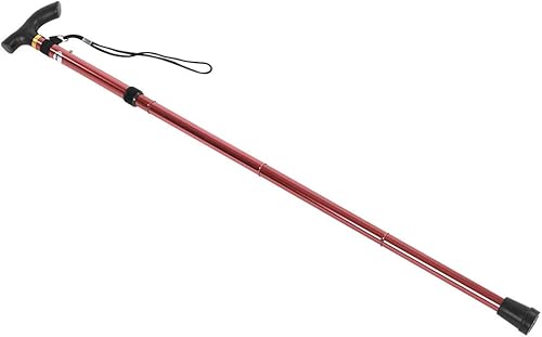 Miniatura 7 de Keenso Bastones de senderismo portátiles ajustables, de aleación de aluminio, telescópicos, ligeros, antideslizantes, bastón de senderismo para