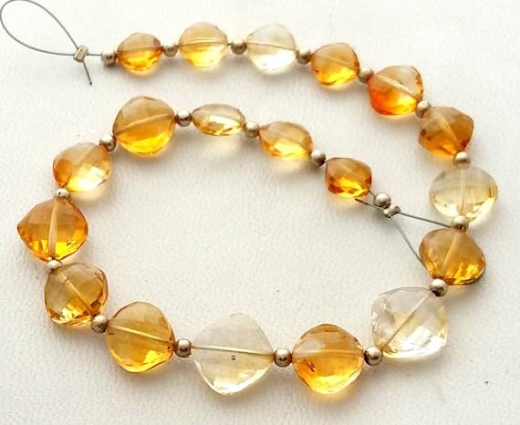 Citrine pierre fine chaleureuse pour fabriquer un bijou porte-bonheur