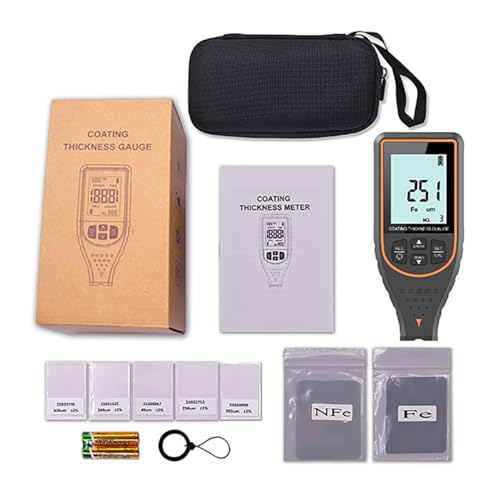Medidor de Espesor de Recubrimiento con Display Digital para Pintura, Tester de Superficie Automotriz, Gris miniatura 5