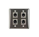 Elite Core Quad Wall Plate w/4 XLR Male Connections Q-4-4XM