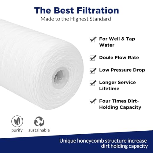 Membrane Solutions String Wound Whole House Water Filter Replacement - image 3