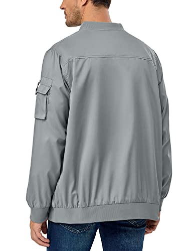 Image of Little Donkey Andy Men's Lightweight Bomber Jacket Causal Fashion Flight Windbreaker Fall Spring Outdoor Coat