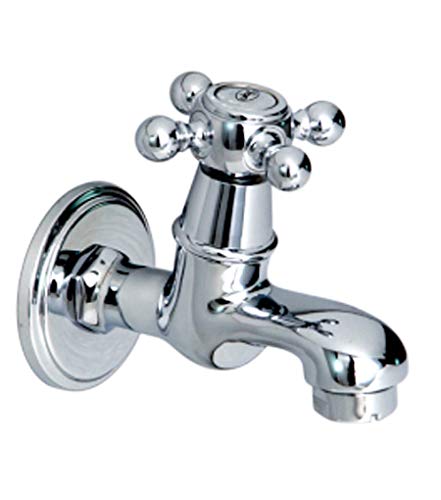 JAL Girija Bib Tap with Foam Flow Without Flange 15mm Faucet | Stainless Steel | for Bathroom & Kitchen | Anti Rust | Chrome 2032