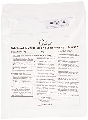 Cybrtrayd Life of the Party Building Blocks Construction Lolly Kids Candy Mold in Sealed Protective Poly Bag Imprinted with Copyrighted Cybrtrayd Molding Instructions Chocolate