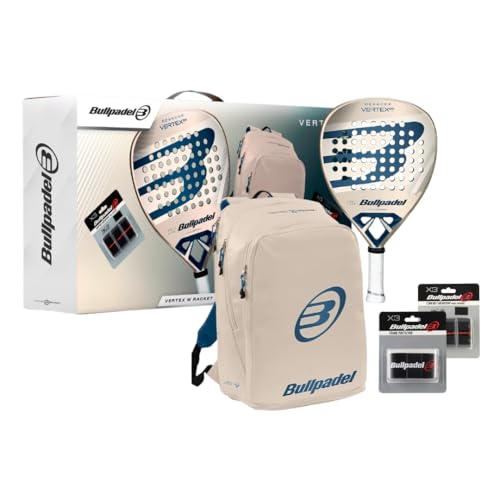 BULLPADEL Pacote de raquete de padel VERTEX 04 W 2025 | Conjunto de padel profissional | Raquete de remo em forma de diamante, face fibrix, núcleo MultiEva | Curvaktiv e Air Power | Inclui mochila