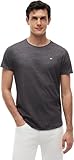 Tommy Jeans Tjm Xslim Jaspe C Neck Ext Dm0dm09586 Camiseta, Negro (Black), M Hombre