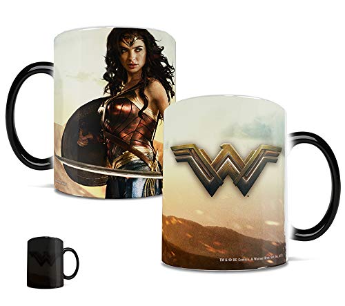 DC Comics - Wonder Woman - Ready for Battle - One 11 oz Morphing Mugs Color Changing Heat Sensitive Ceramic Mug â€“ Image Revealed When HOT Liquid Is Added!