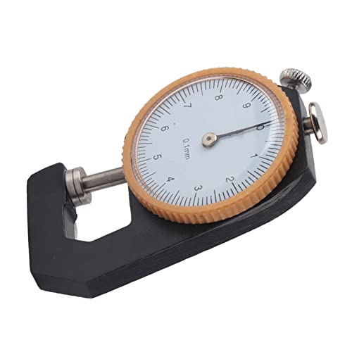 Calibrador de grosor 0~10mm, medidor mecánico con cabeza plana y resolución 0.1mm