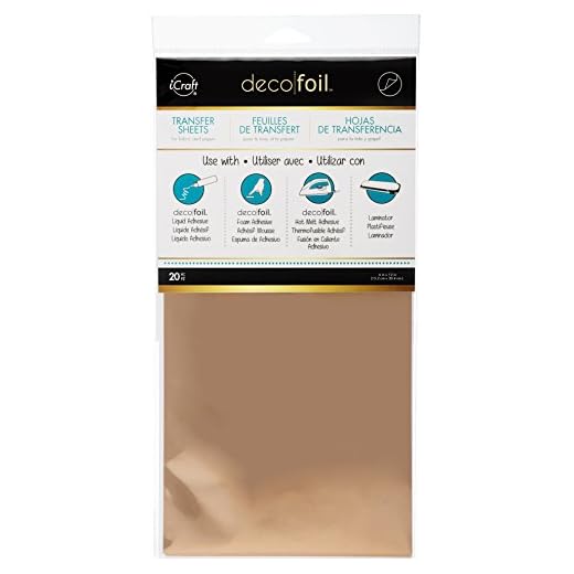 Thermoweb Deco Film de Transfert de Feuille 6 x 30,5 cm Or Rose 20 S